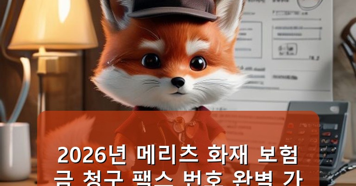 메리츠 화재 보험금 청구 팩스 번호 - health.whcksdid.kr 캐릭터