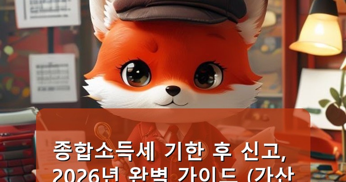종합소득세 기한 후 신고 방법 - health.whcksdid.kr 캐릭터